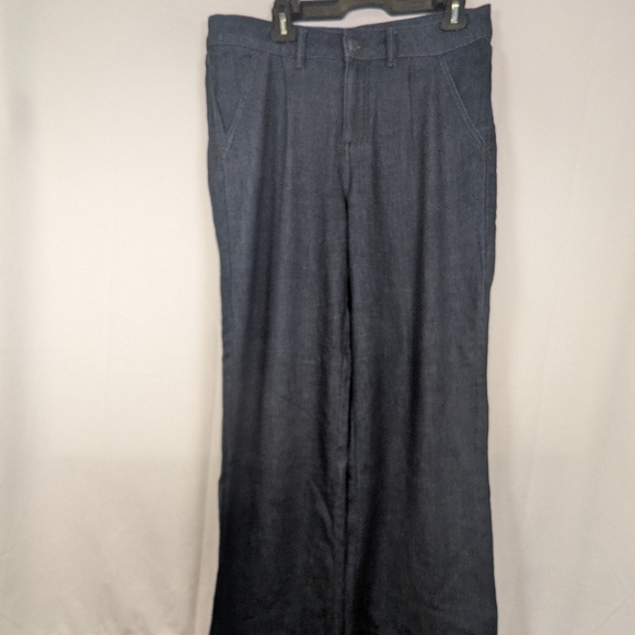 New Time and Tru Women's Wide Leg Retro Dark Wash Trouser Jeans, size 10 Short - Picture 5 of 6